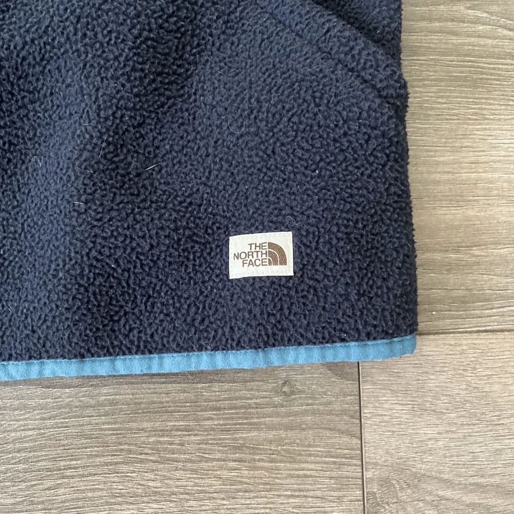 The North Face Mens XL Full Zip Fleece Vest Sleeveless Blue